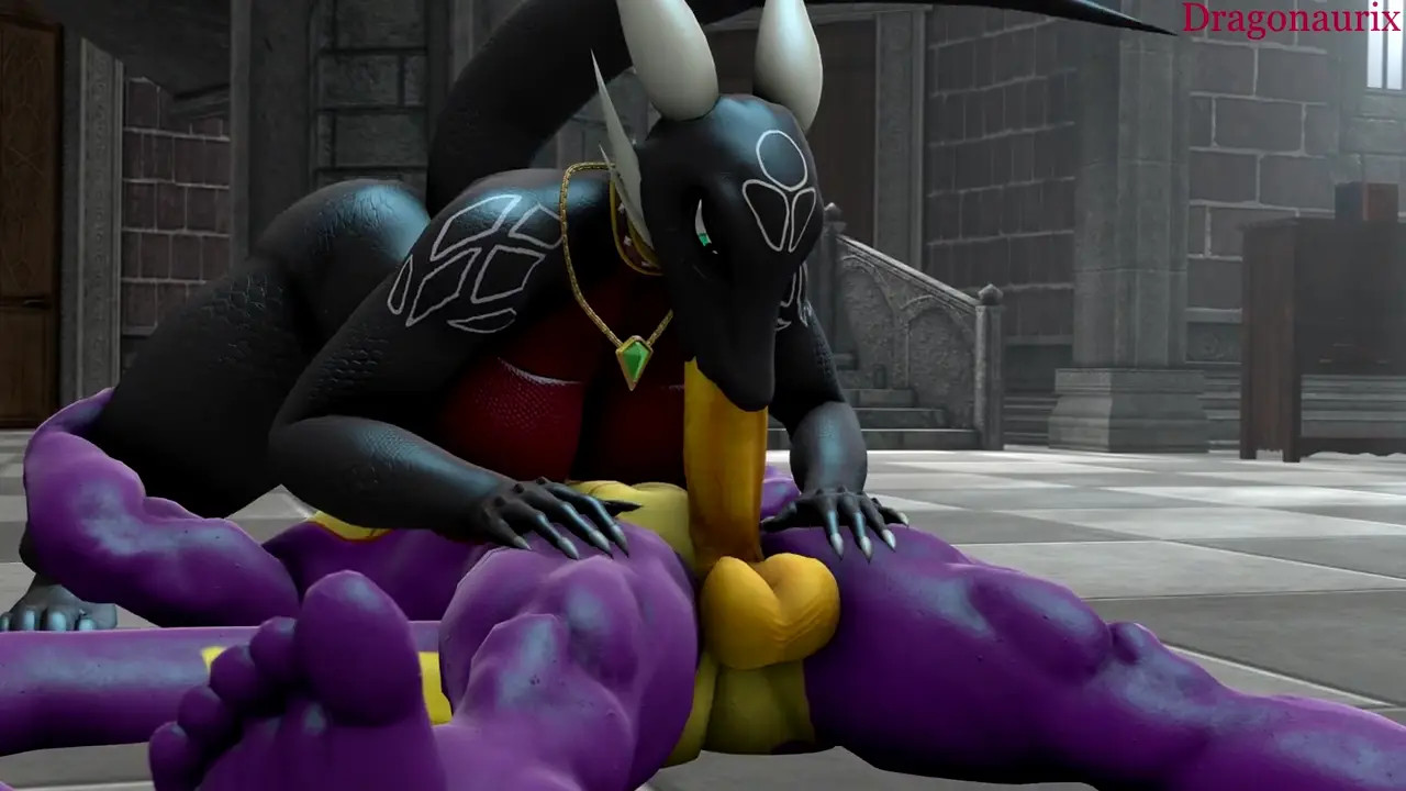 Spyro in one of Secret Corrupt  Cynder lair